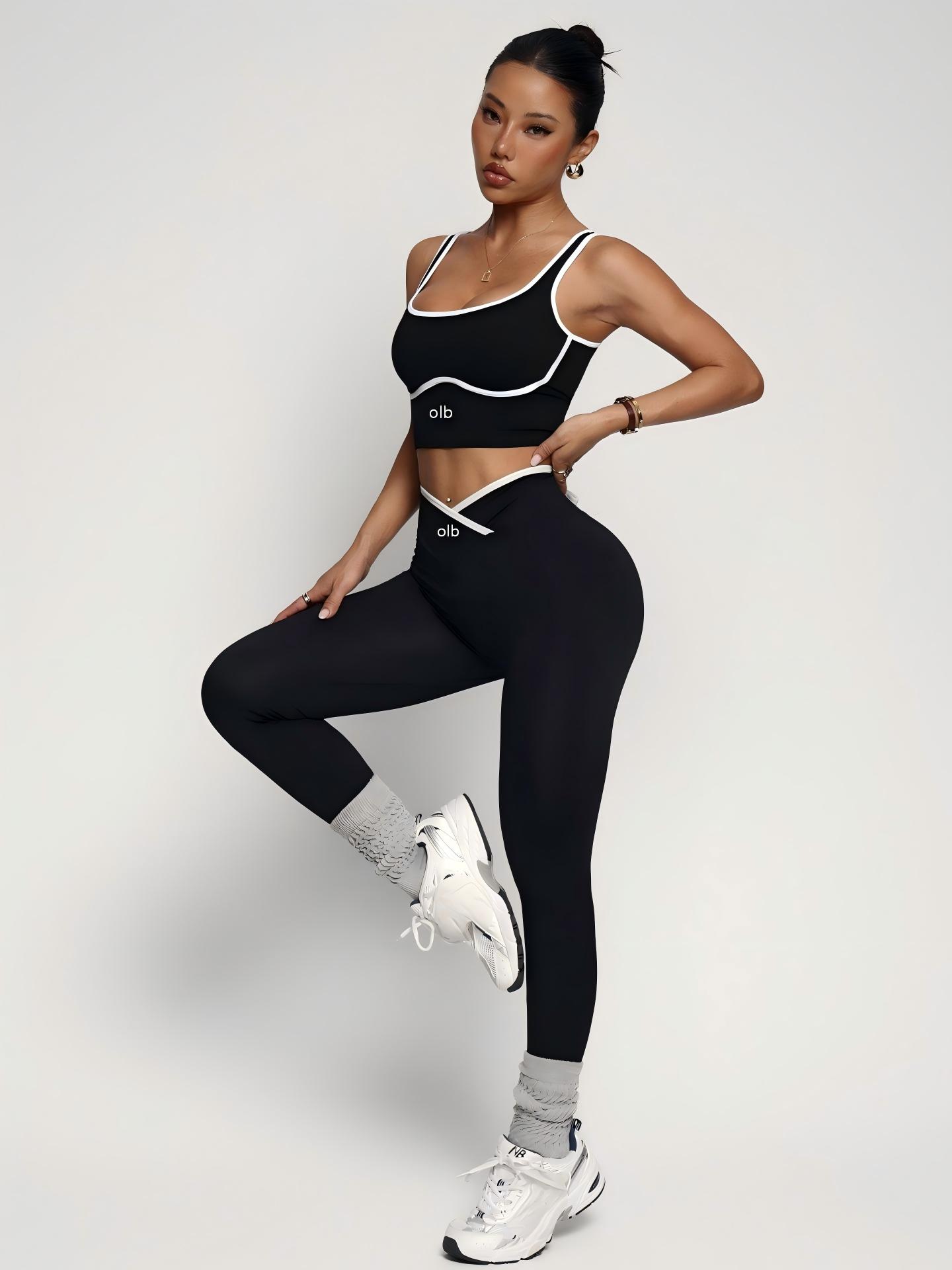 Yoga Strap Cotton - طقم رياضي جديد من قطعتين: حمالة