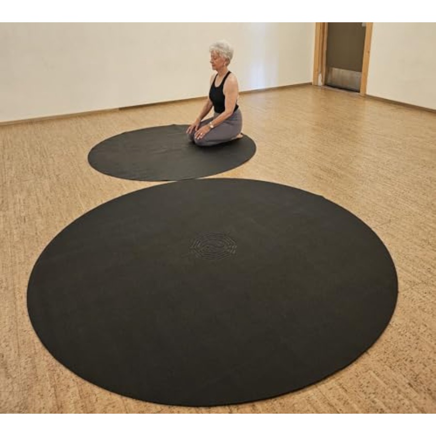 Pilates Yoga And Tai Chi - سجادة يوجا دائرية كبيرة مقاس 72