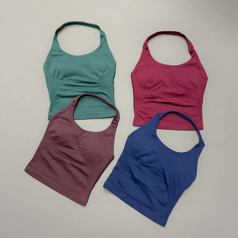 قميص رياضي نسائي برقبة هالتر ب - مراجعة Yoga Strap Cotton وسعره