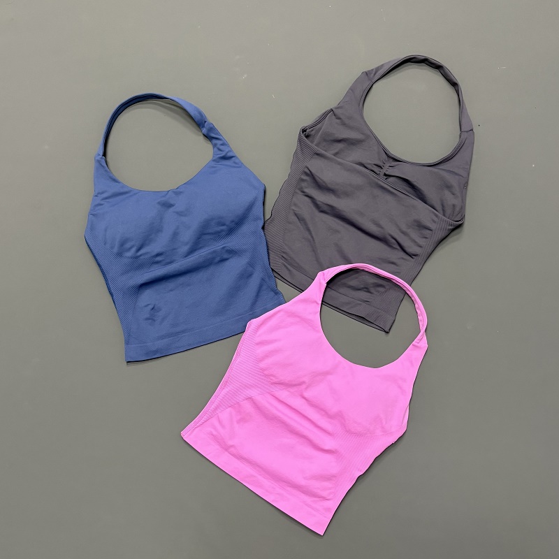 قميص رياضي نسائي برقبة هالتر ب - مراجعة Yoga Strap Cotton وسعره