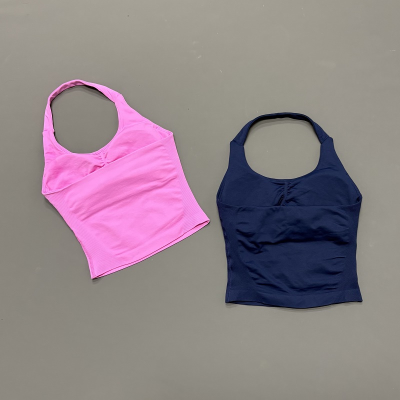 قميص رياضي نسائي برقبة هالتر ب - مراجعة Yoga Strap Cotton وسعره