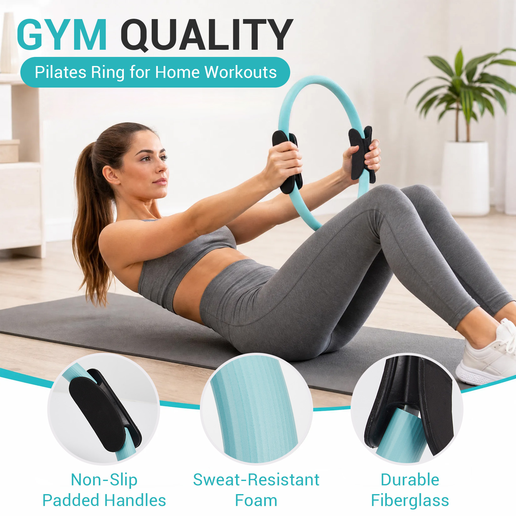 مجموعة تدريب البيلاتس، حلقة بي - مراجعة Pilates Yoga Ring Exercises وسعره