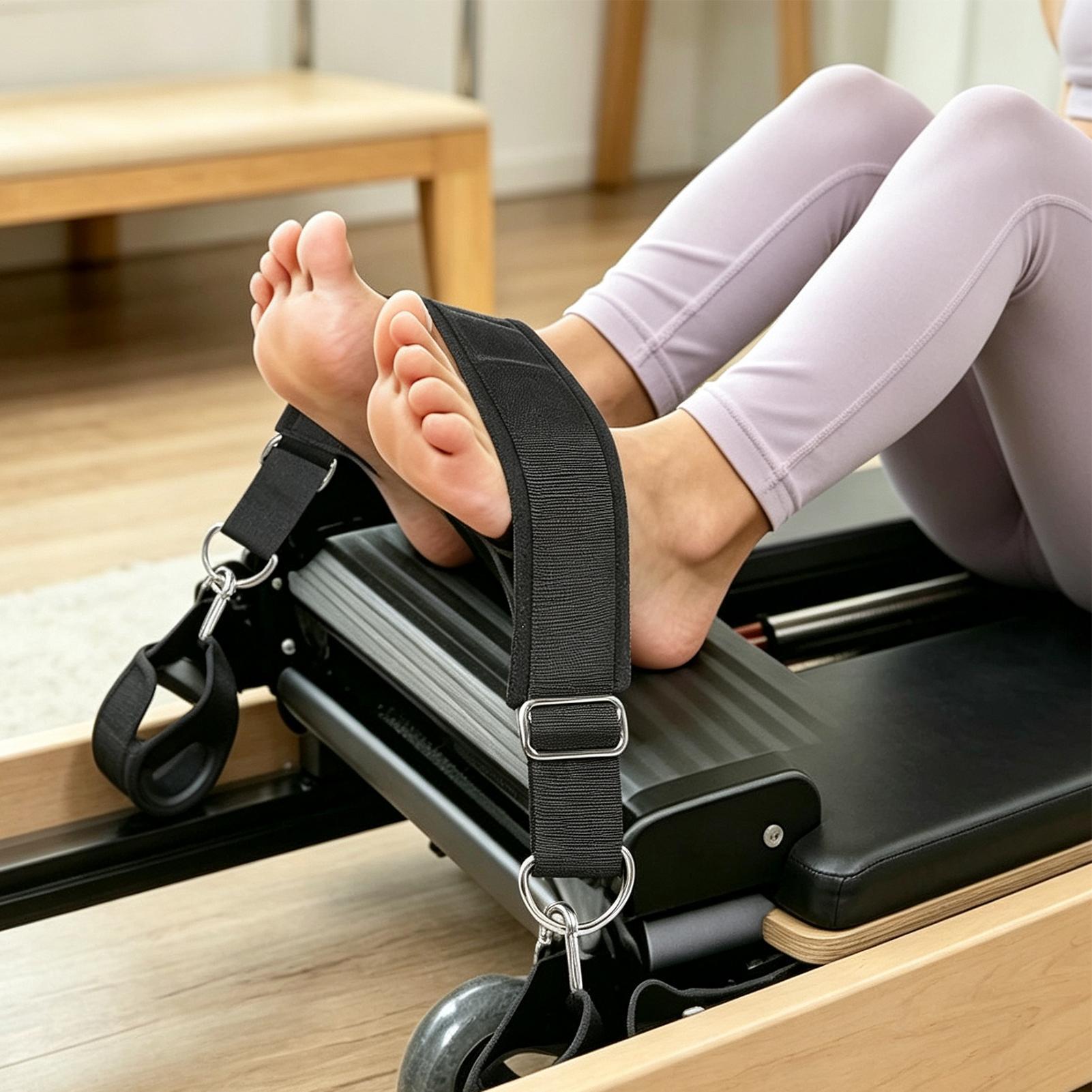 حزام قدم ريفورمر مزدوج الحلقات - مراجعة Pilates Yoga Training وسعره